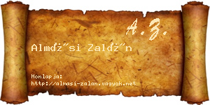 Almási Zalán névjegykártya